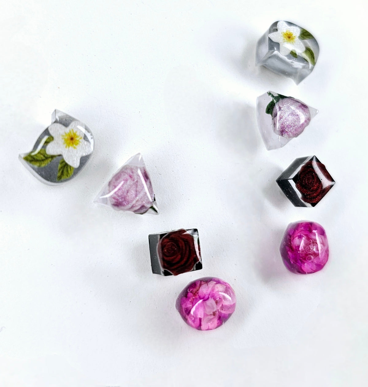 Handmade Botanical Pressed Flower Stud Earrings