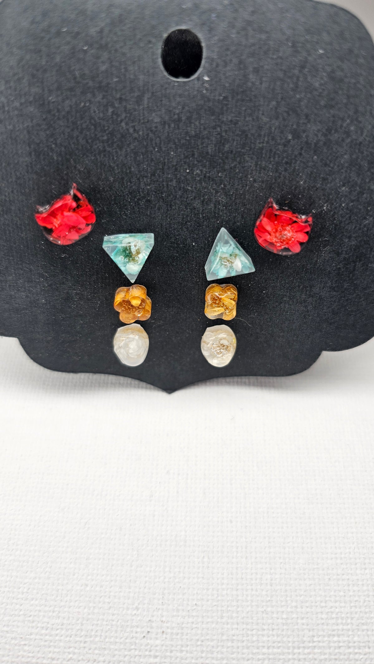 Botanical Pressed Flower Stud Earrings