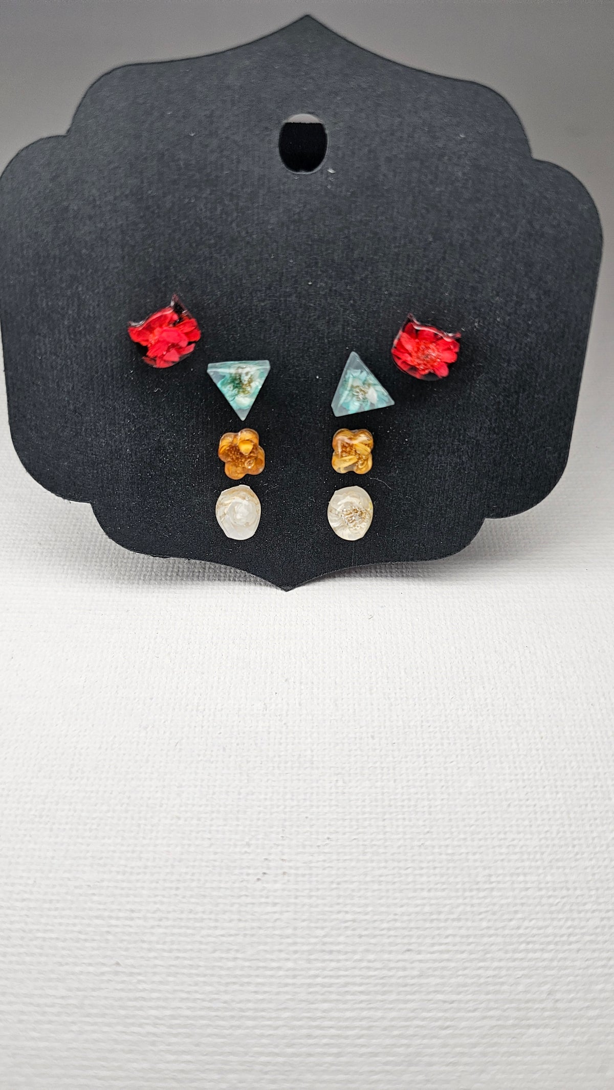 Botanical Pressed Flower Stud Earrings