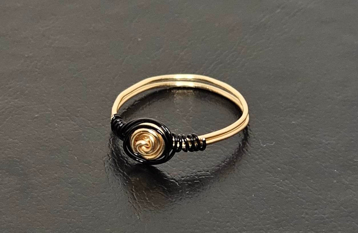 Gold and Black Wire Rosette