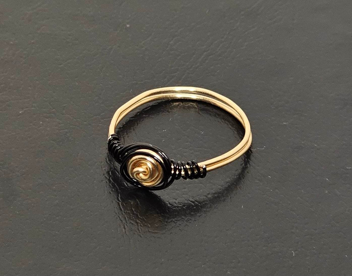 Gold and Black Wire Rosette