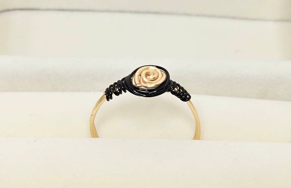 Gold and Black Wire Rosette